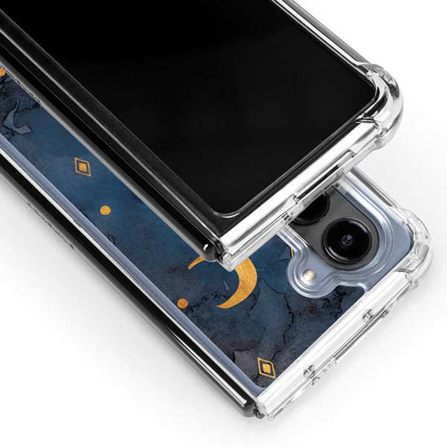 Moon and Stars Galaxy Z Fold5 5G Clear Case