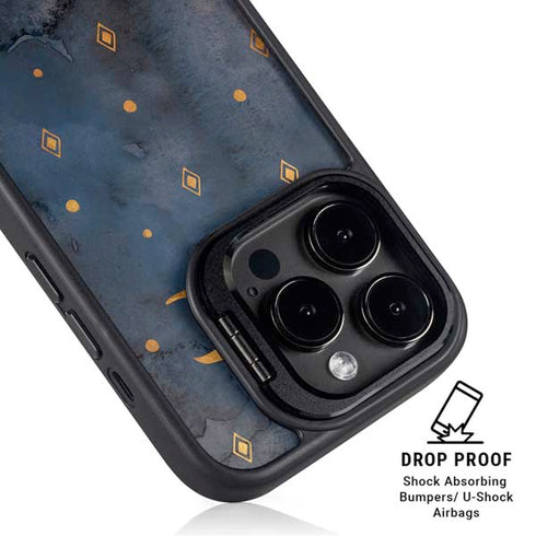 Moon and Stars iPhone 13 Pro Kickstand Case