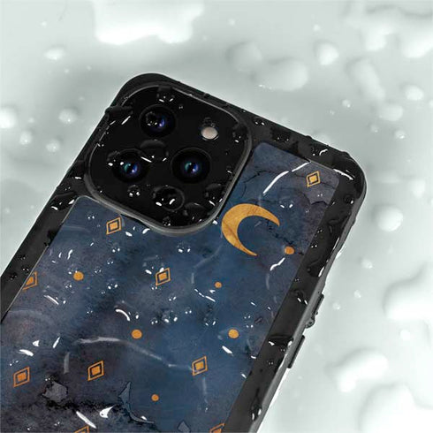 Moon and Stars iPhone 15 Pro Waterproof Case