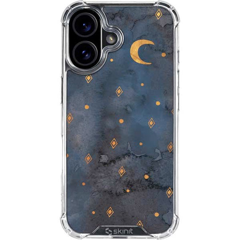 Moon and Stars iPhone 16 Plus Clear Case