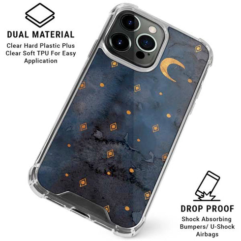Moon and Stars iPhone 16 Pro Max Clear Case