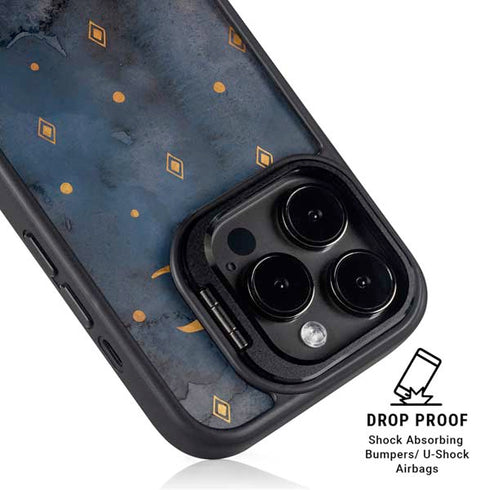 Moon and Stars iPhone 16 Pro Max Kickstand Case