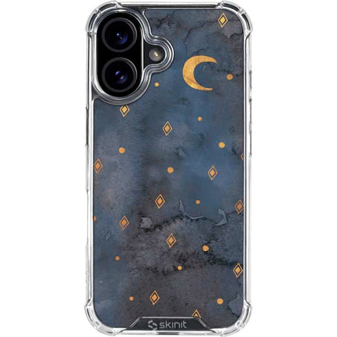 Moon and Stars iPhone 17 Clear Case
