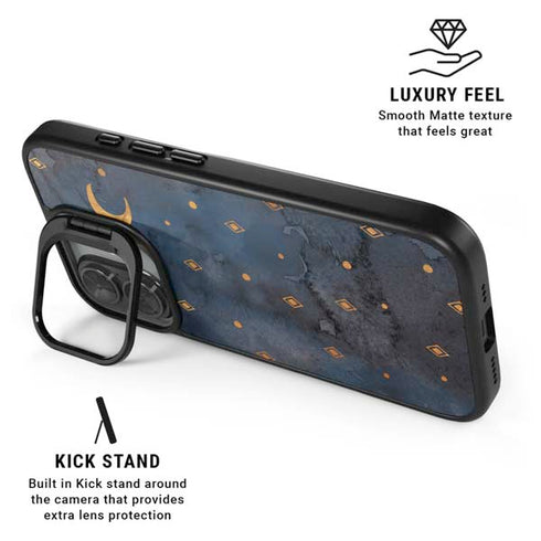Moon and Stars iPhone 17 Kickstand Case