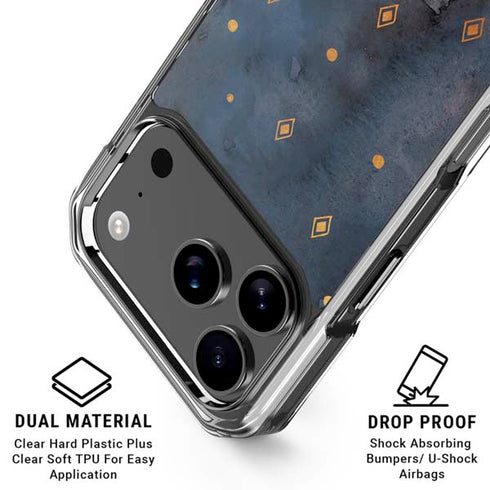 Moon and Stars iPhone 17 Pro Clear Case