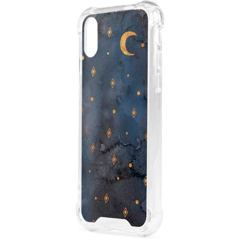 Moon and Stars iPhone XS Clear Case