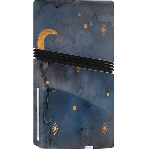 Moon and Stars PS5 Pro Disk Console Skin