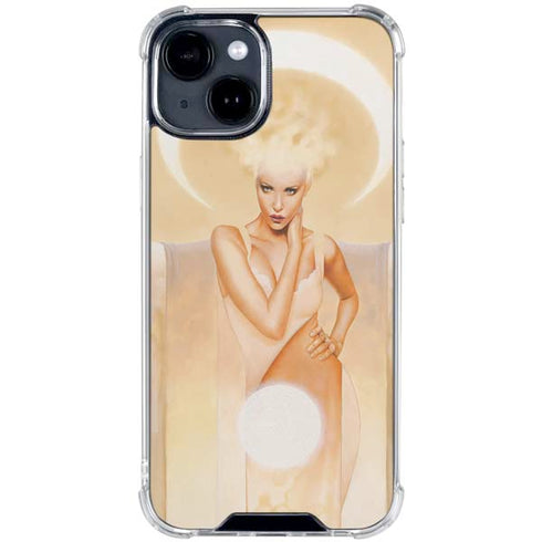 Moon Angel by LA Williams iPhone 15 Clear Case