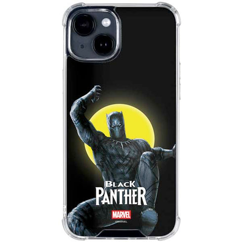 Marvel Black Panther Moon light iPhone 15 Plus Clear Case