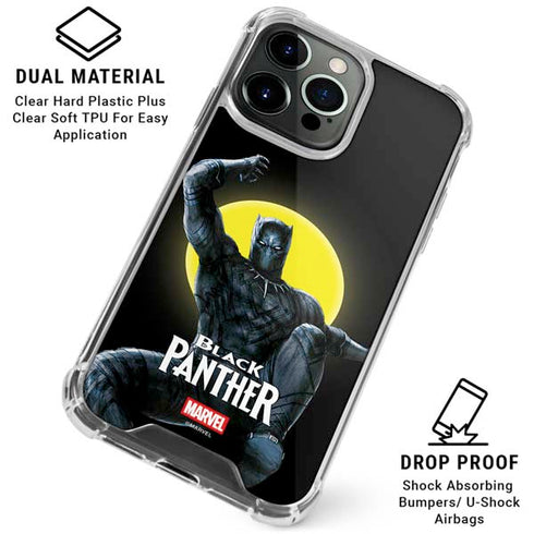 Marvel Black Panther Moon light iPhone 15 Pro Max Clear Case