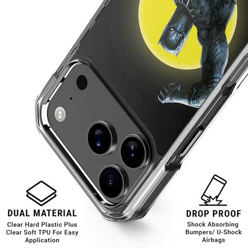 Marvel Black Panther Moon light iPhone 18 Pro Clear Case