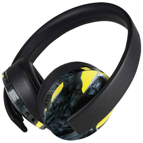 Marvel Black Panther Moon light PlayStation 4 Gold Wireless Headset Skin