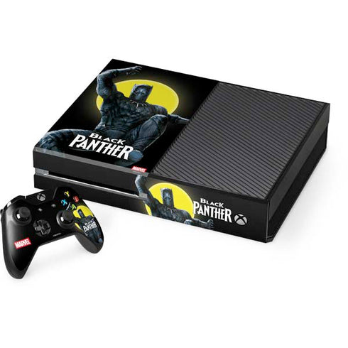 Marvel Black Panther Moon light Xbox One Console and Controller Bundle Skin