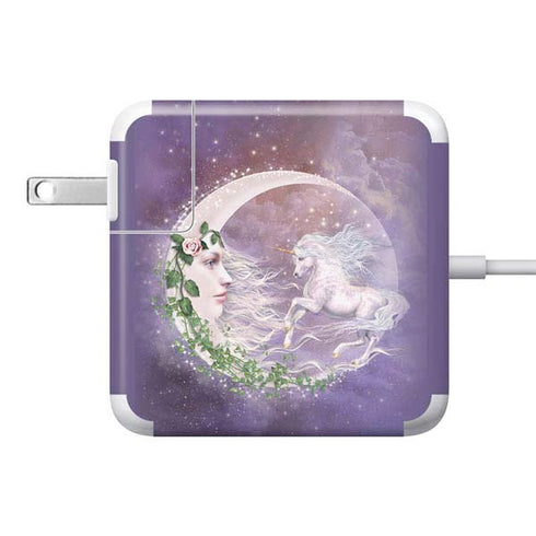Moon Unicorn by Laurie Prindle 85W Power Adapter (15 and 17 inch MacBook Pro Charger) Skin