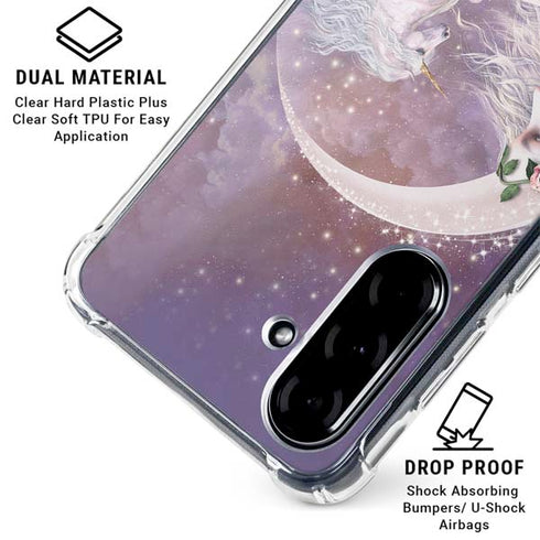 Moon Unicorn by Laurie Prindle Galaxy A36 5G Clear Case