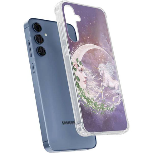 Moon Unicorn by Laurie Prindle Galaxy A55 5G Clear Case