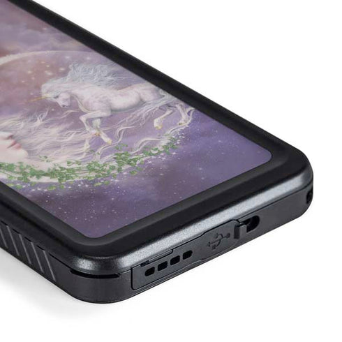 Moon Unicorn by Laurie Prindle Galaxy S24 Waterproof Case