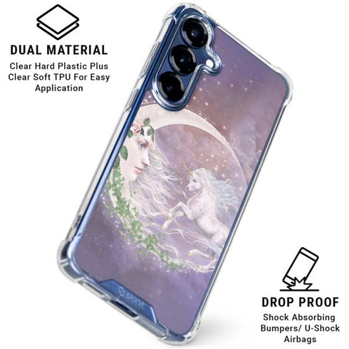 Moon Unicorn by Laurie Prindle Galaxy S25 Plus Clear Case