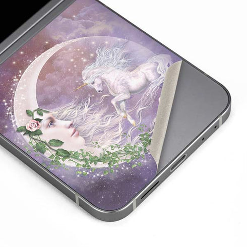 Moon Unicorn by Laurie Prindle Galaxy Z Flip6 Skin