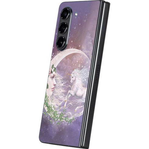 Moon Unicorn by Laurie Prindle Galaxy Z Fold5 5G Skin