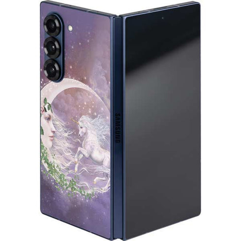 Moon Unicorn by Laurie Prindle Galaxy Z Fold6 Skin