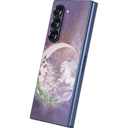 Moon Unicorn by Laurie Prindle Galaxy Z Fold6 Skin
