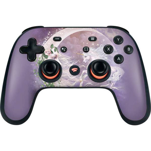 Moon Unicorn by Laurie Prindle Google Stadia Controller Skin