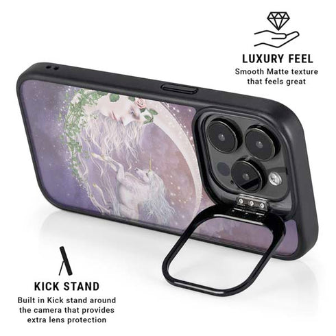 Moon Unicorn by Laurie Prindle iPhone 14 Pro Max Kickstand Case