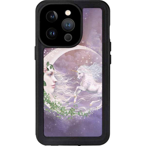 Moon Unicorn by Laurie Prindle iPhone 15 Pro Waterproof Case