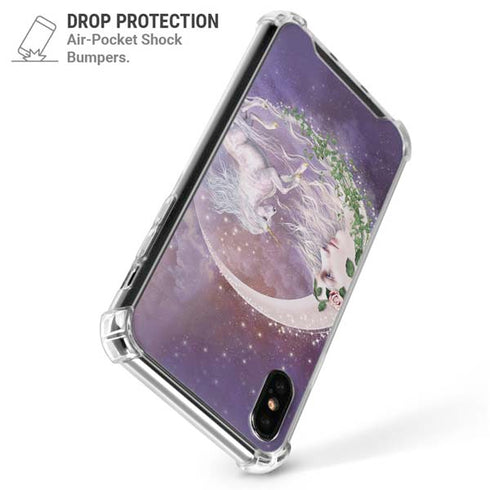 Moon Unicorn by Laurie Prindle iPhone X/XS Clear Case