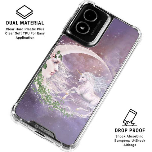 Moon Unicorn by Laurie Prindle Moto G Power 5G (2024) Clear Case