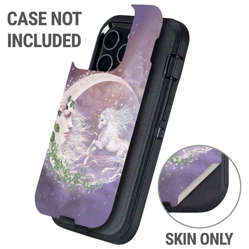 Moon Unicorn by Laurie Prindle Otterbox Defender iPhone Skin
