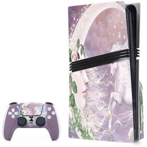 Moon Unicorn by Laurie Prindle PS5 Pro Disk Bundle Skin