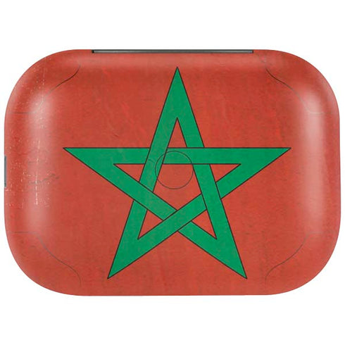 Morocco Flag Distressed Amazon Echo Buds Skin