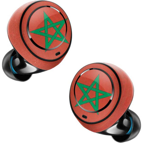 Morocco Flag Distressed Amazon Echo Buds Skin