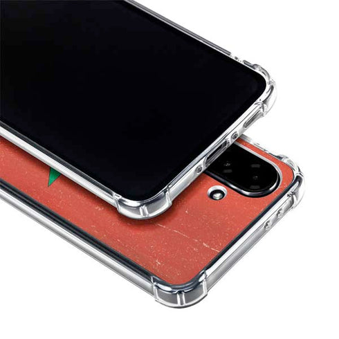 Morocco Flag Distressed Galaxy A36 5G Clear Case