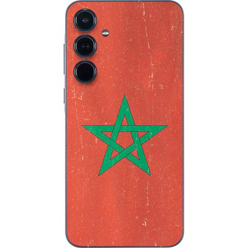 Morocco Flag Distressed Galaxy A36 5G Skin