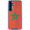 Morocco Flag Distressed Galaxy S25 Clear Case