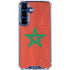 Morocco Flag Distressed Galaxy S25 Clear Case