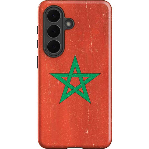 Morocco Flag Distressed Galaxy S26 Plus Impact Case