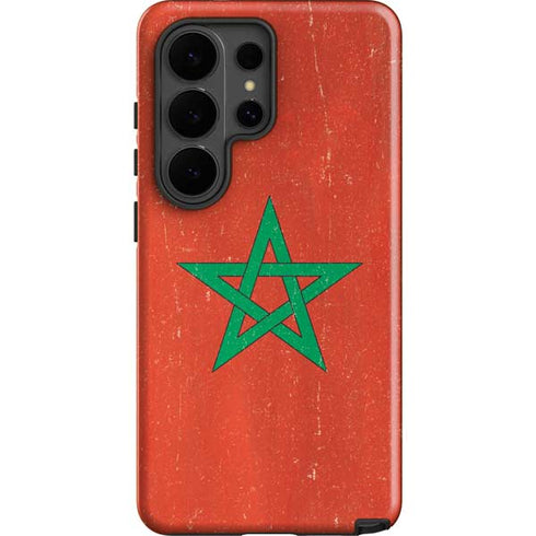 Morocco Flag Distressed Galaxy S26 Ultra Impact Case