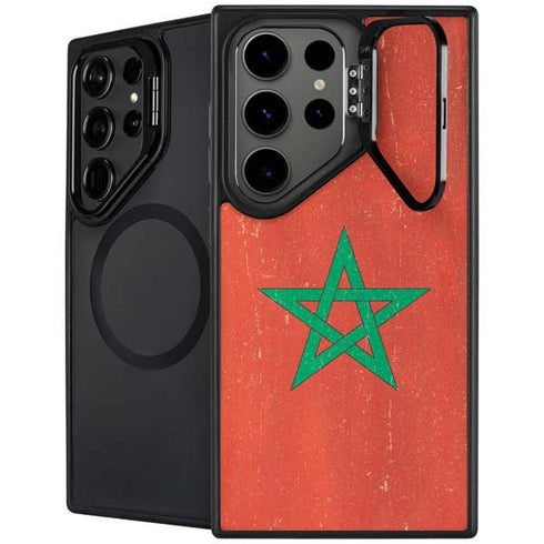 Morocco Flag Distressed Galaxy S26 Ultra Kickstand Case