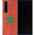 Morocco Flag Distressed Galaxy Z Fold6 Skin