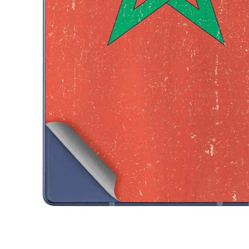 Morocco Flag Distressed Galaxy Z Fold6 Skin