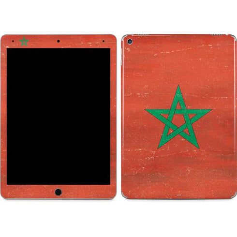 Morocco Flag Distressed iPad Skins