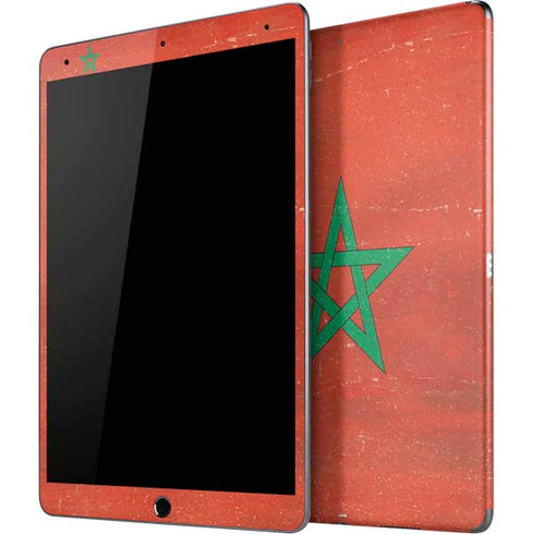 Morocco Flag Distressed iPad Skins