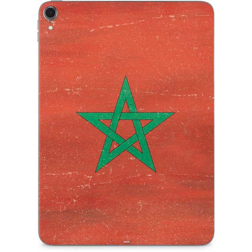 Morocco Flag Distressed Apple iPad Pro Skin