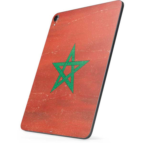Morocco Flag Distressed Apple iPad Pro Skin