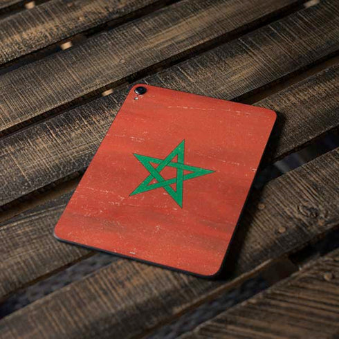 Morocco Flag Distressed Apple iPad Pro Skin