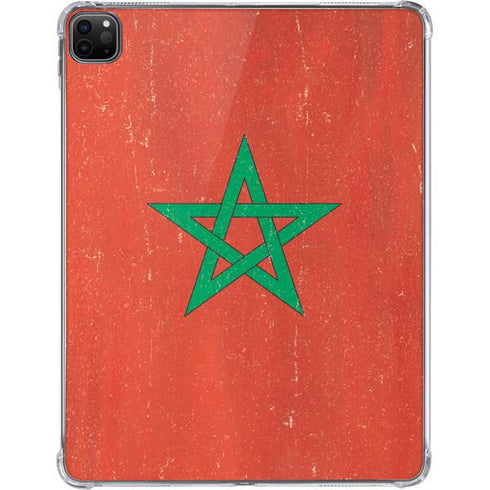 Morocco Flag Distressed iPad Pro 11in (2024) Clear Case